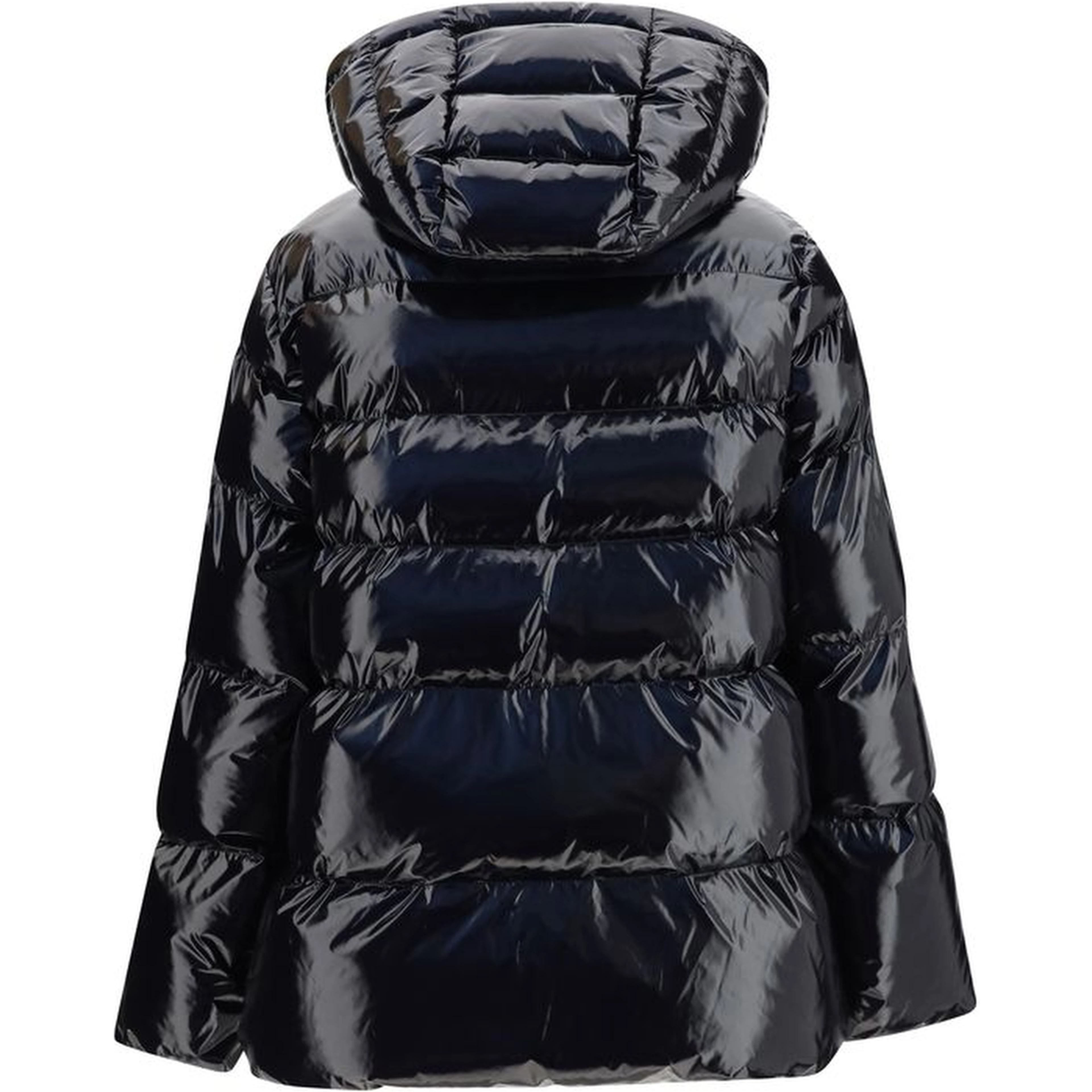 Black Polyamide Full-Length Jacket