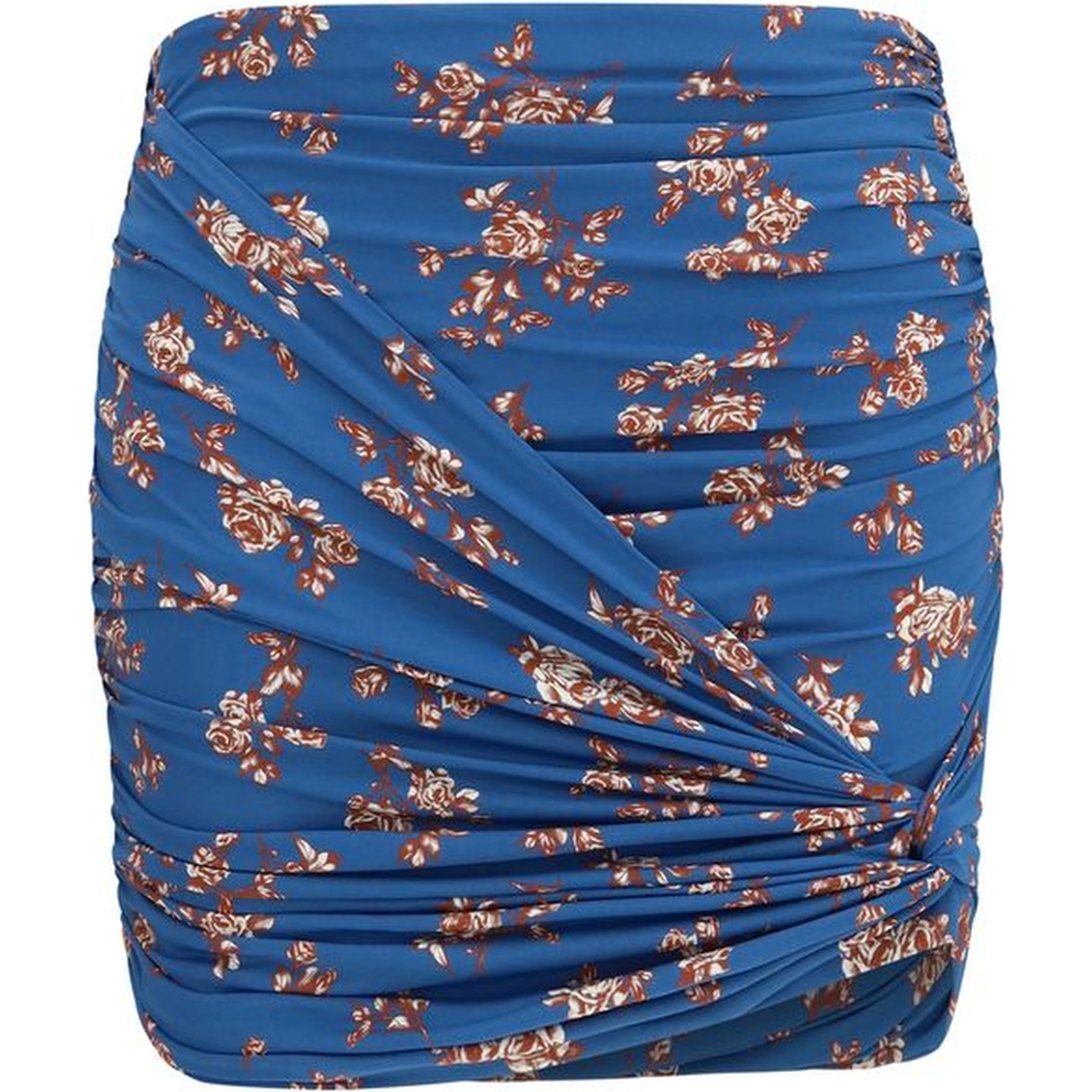 Blue Polyamide Mini Skirt
