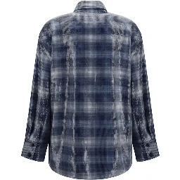 Blue Polyester Pattern Shirt