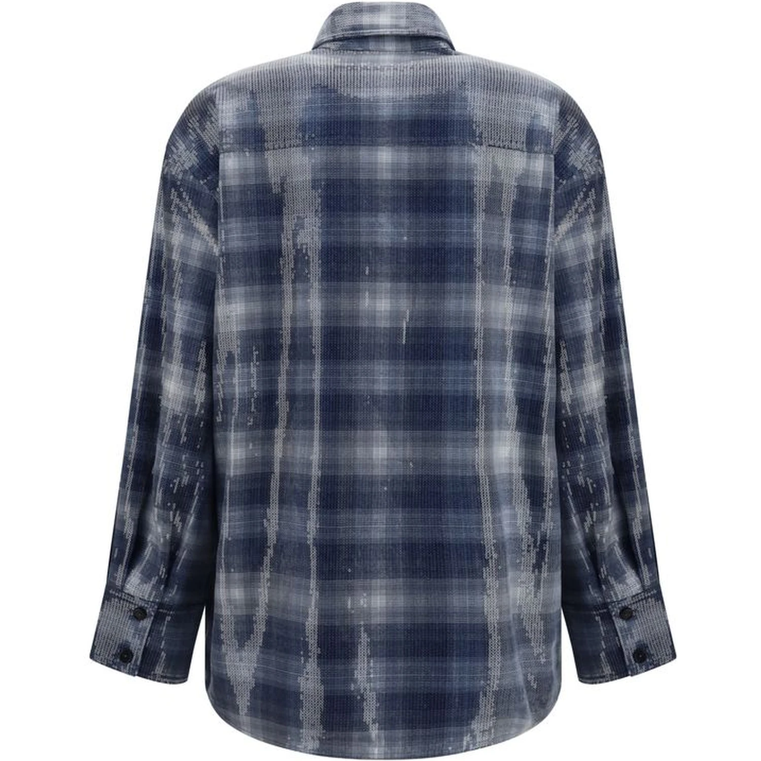 Blue Polyester Pattern Shirt