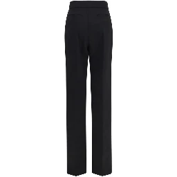 Black Wool Oves Aries Flared Pants