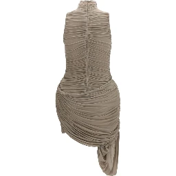 Beige Copper Cocktail Dress