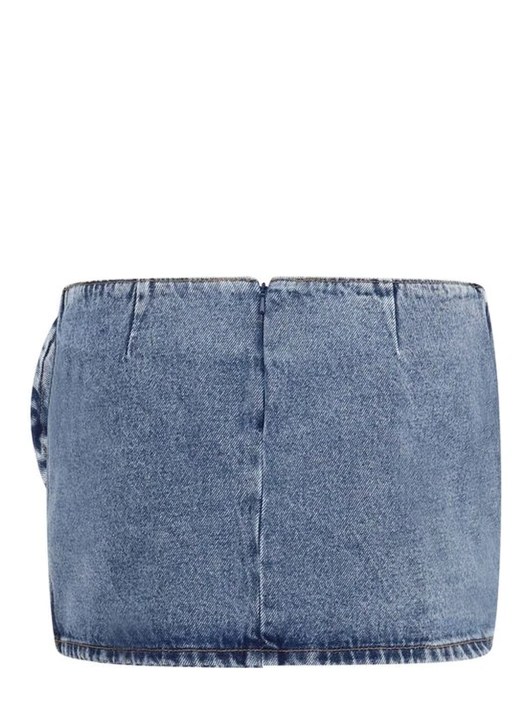 Blue Cotton Mini Skirt alternative