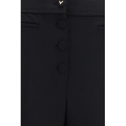 Black Wool Oves Aries Flared Pants