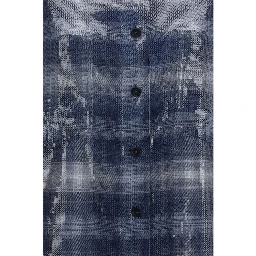 Blue Polyester Pattern Shirt