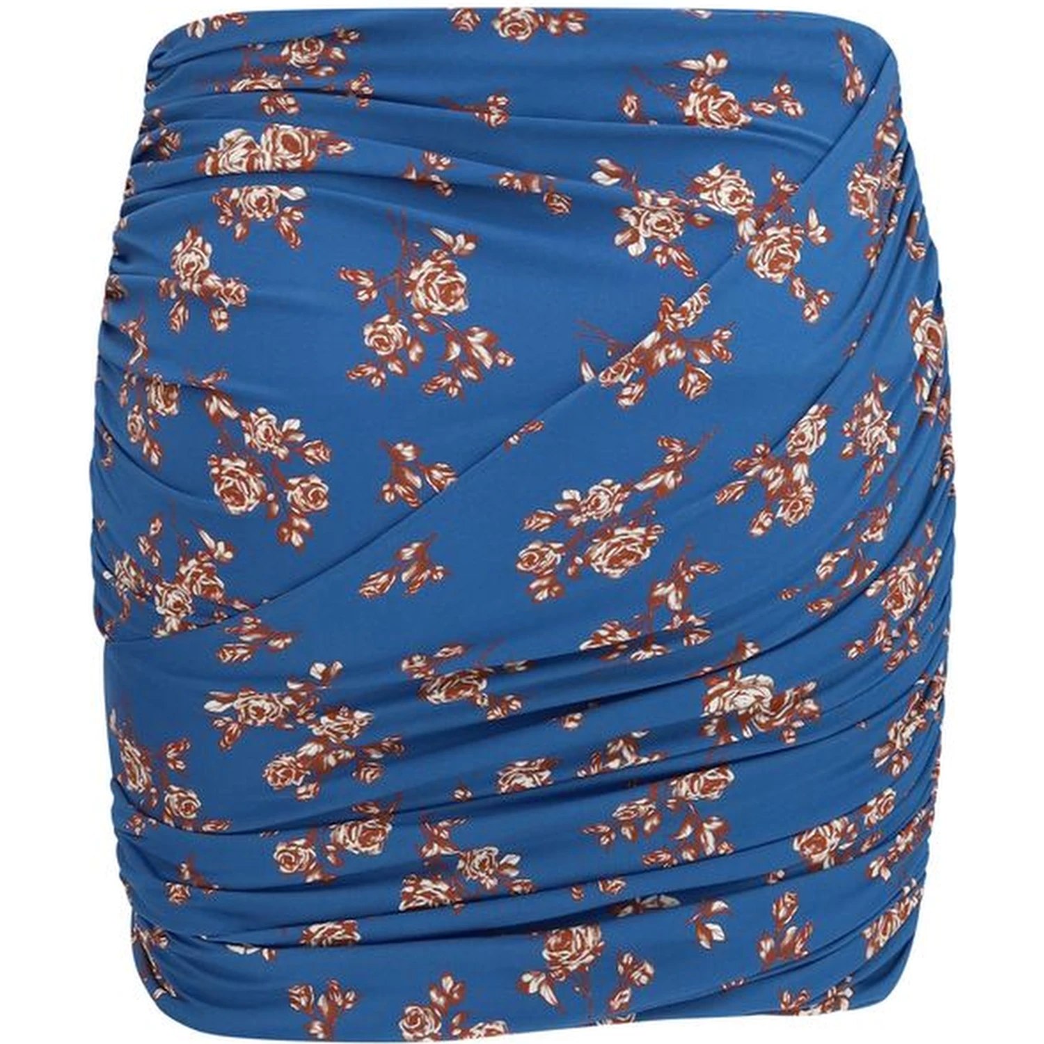 Blue Polyamide Mini Skirt