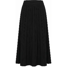Black Cotton Women Skirt