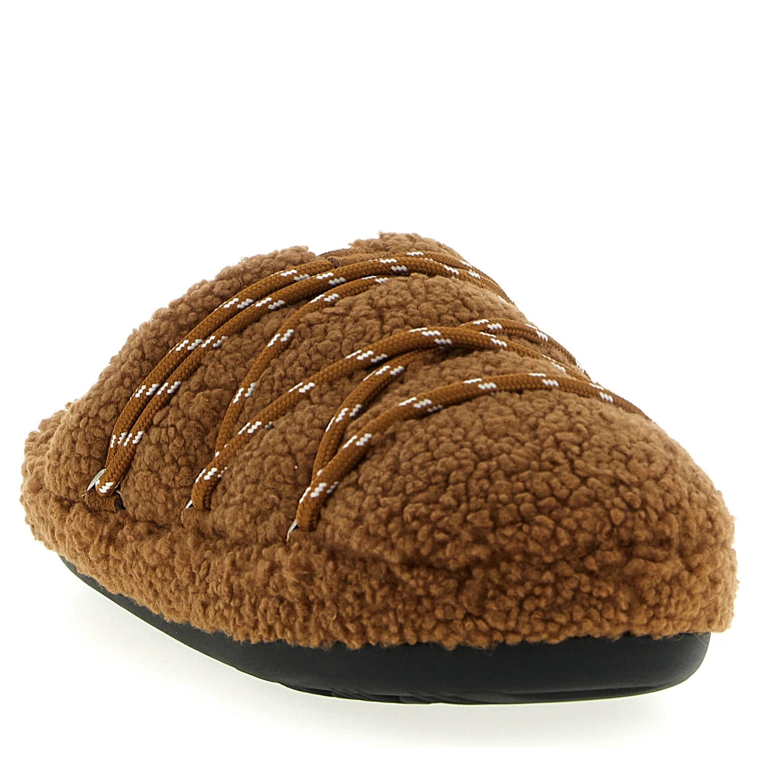Brown Polyester Slippers
