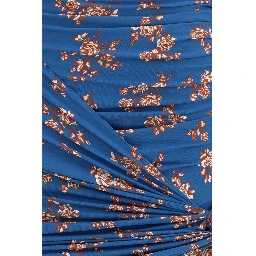 Blue Polyamide Mini Skirt