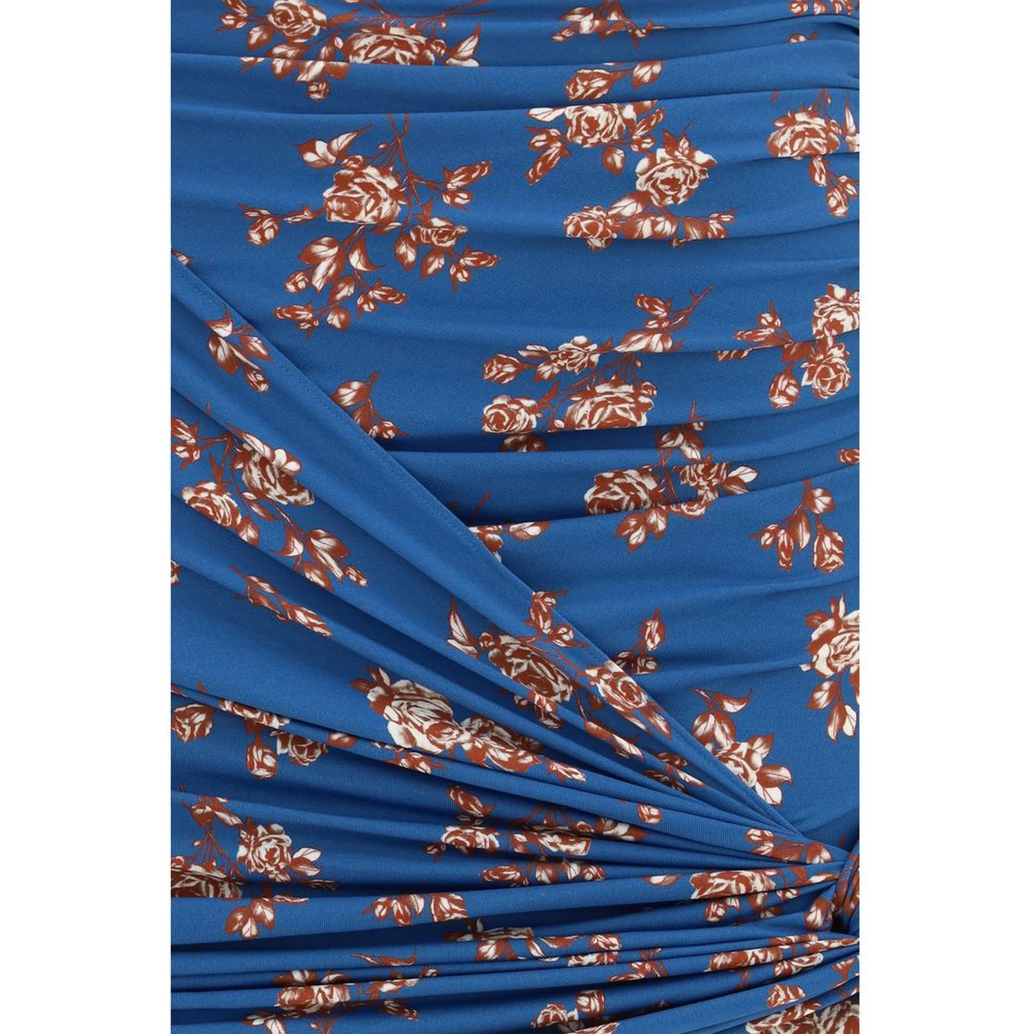 Blue Polyamide Mini Skirt