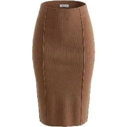 Beige Cotton Women's Skirt