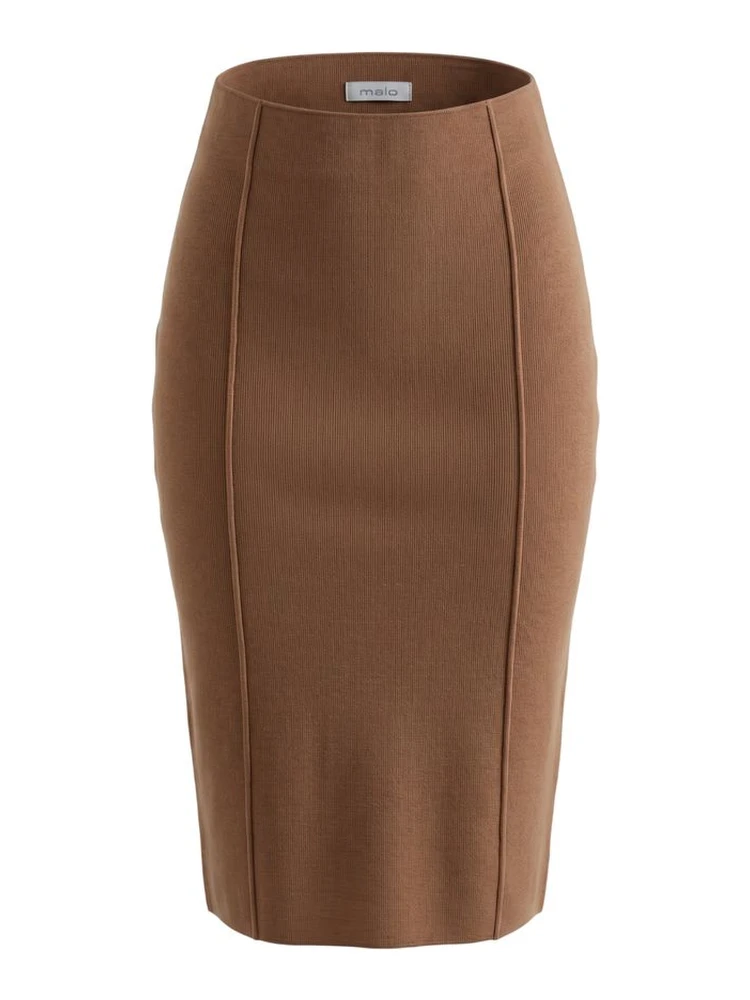 Beige Cotton Women's Skirt
