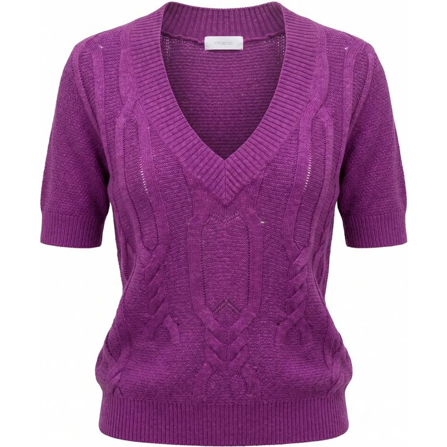 Purple Silk Blend Women Sweater