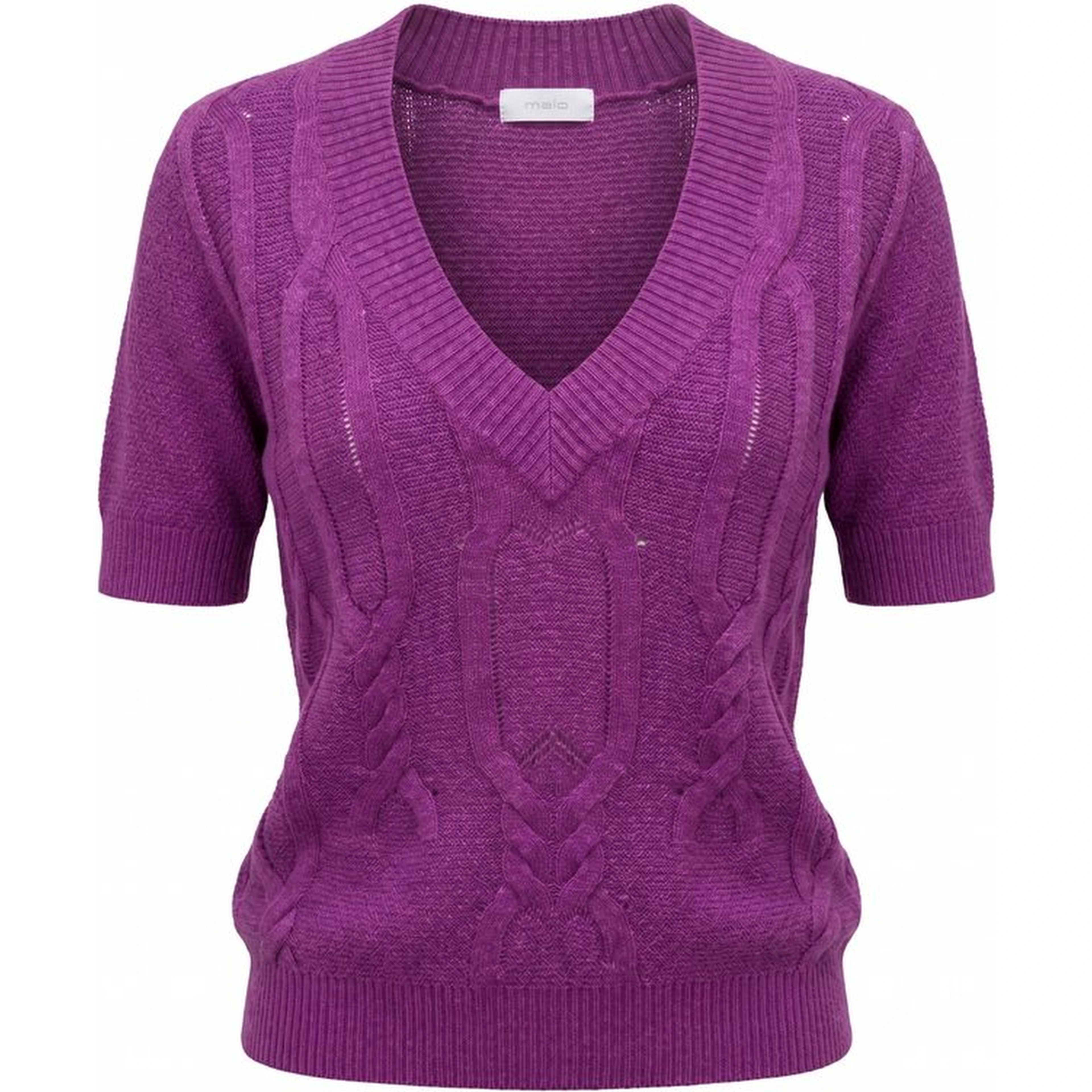 Purple Silk Blend Women Sweater