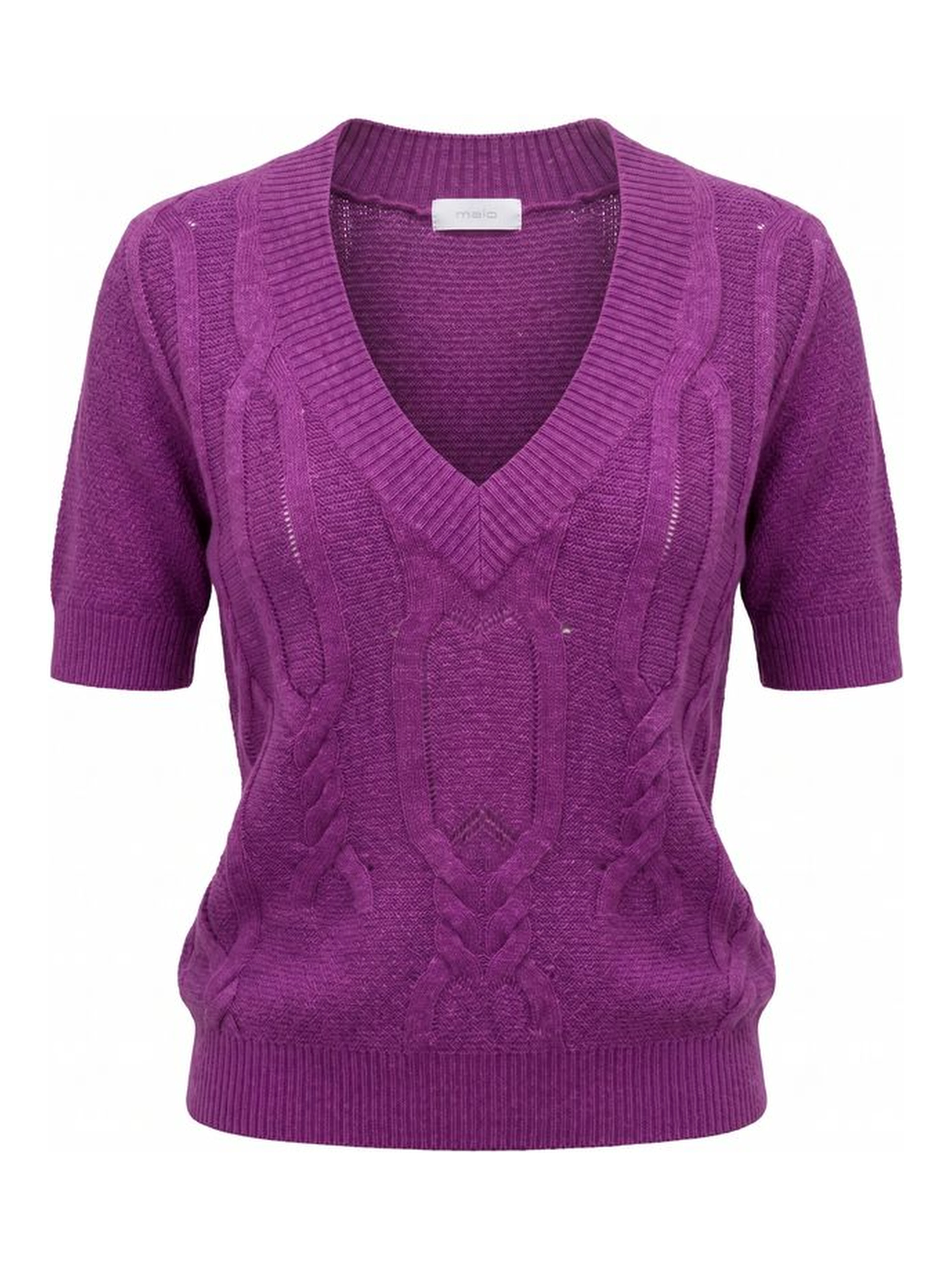 Purple Silk Blend Women Sweater