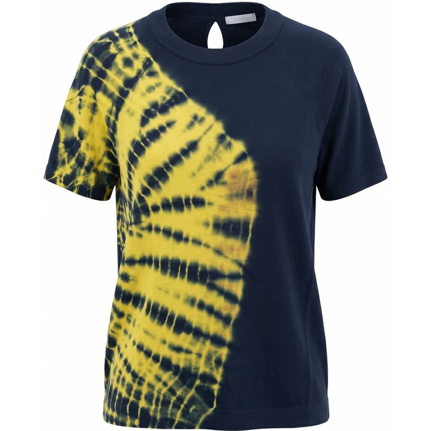 Blue Cotton Women T-Shirt
