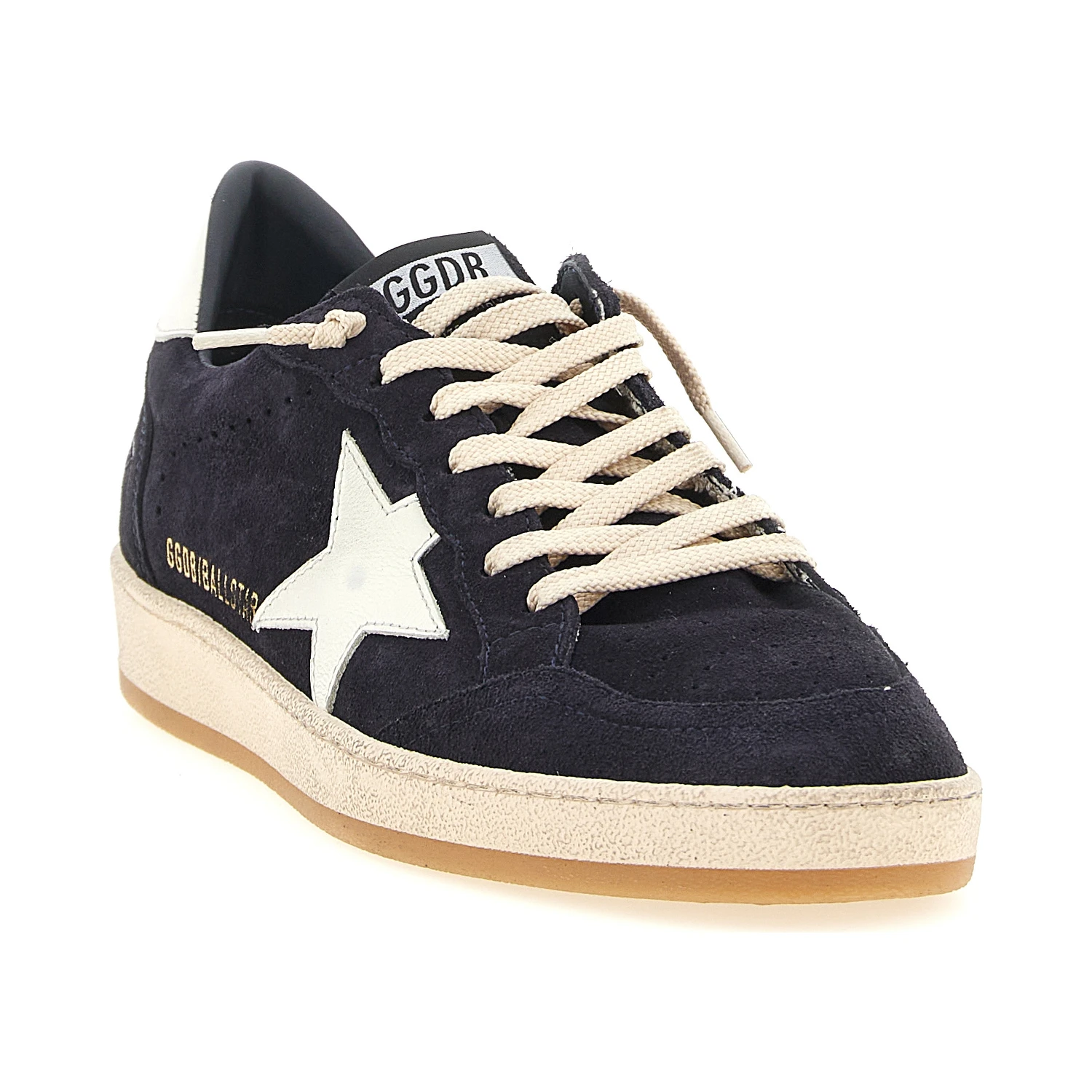 Blue Cowhide Low Top Sneakers