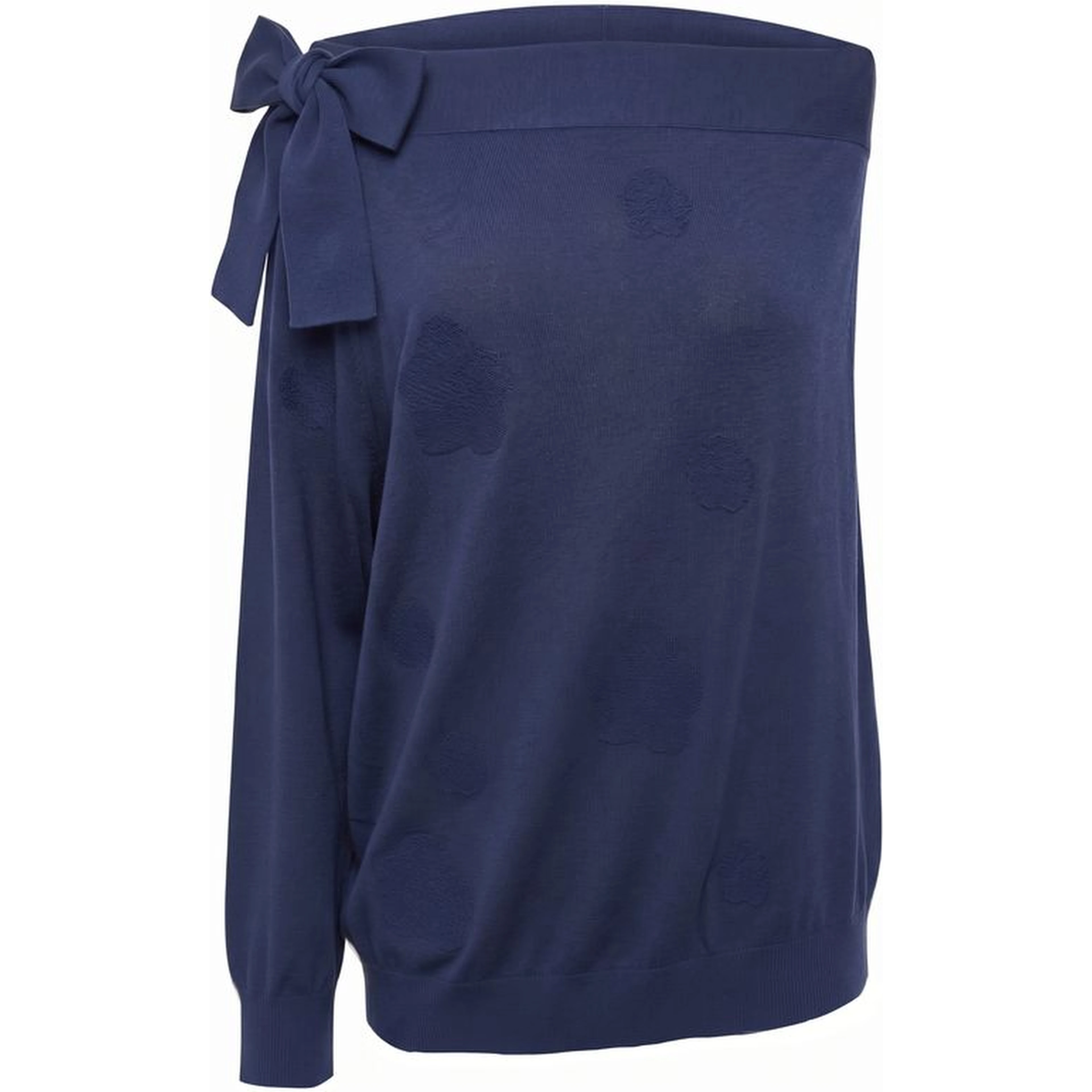 Blue Cotton Women Sweater