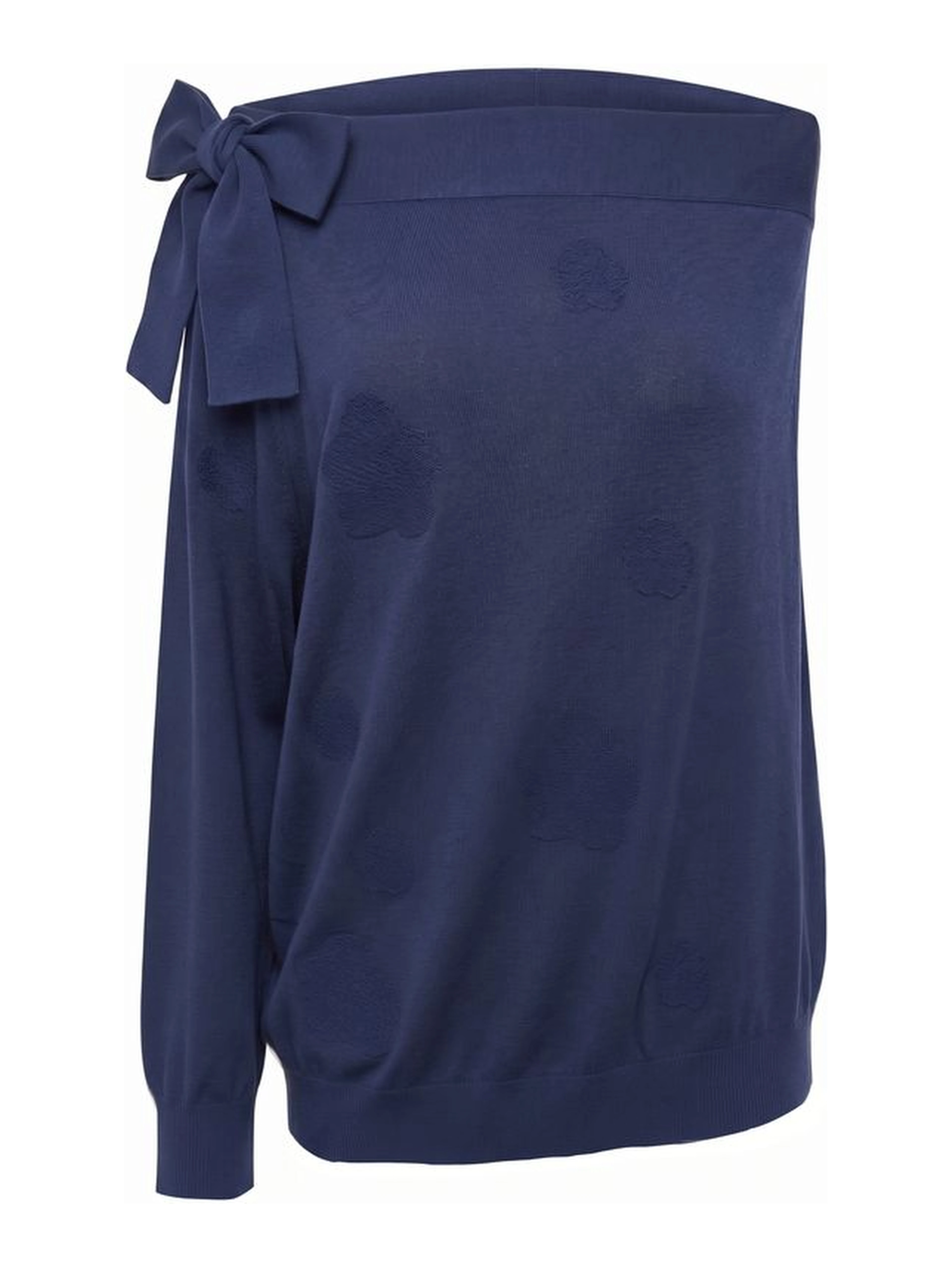 Blue Cotton Women Sweater