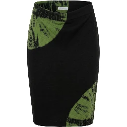 Green Cotton Women Skirt