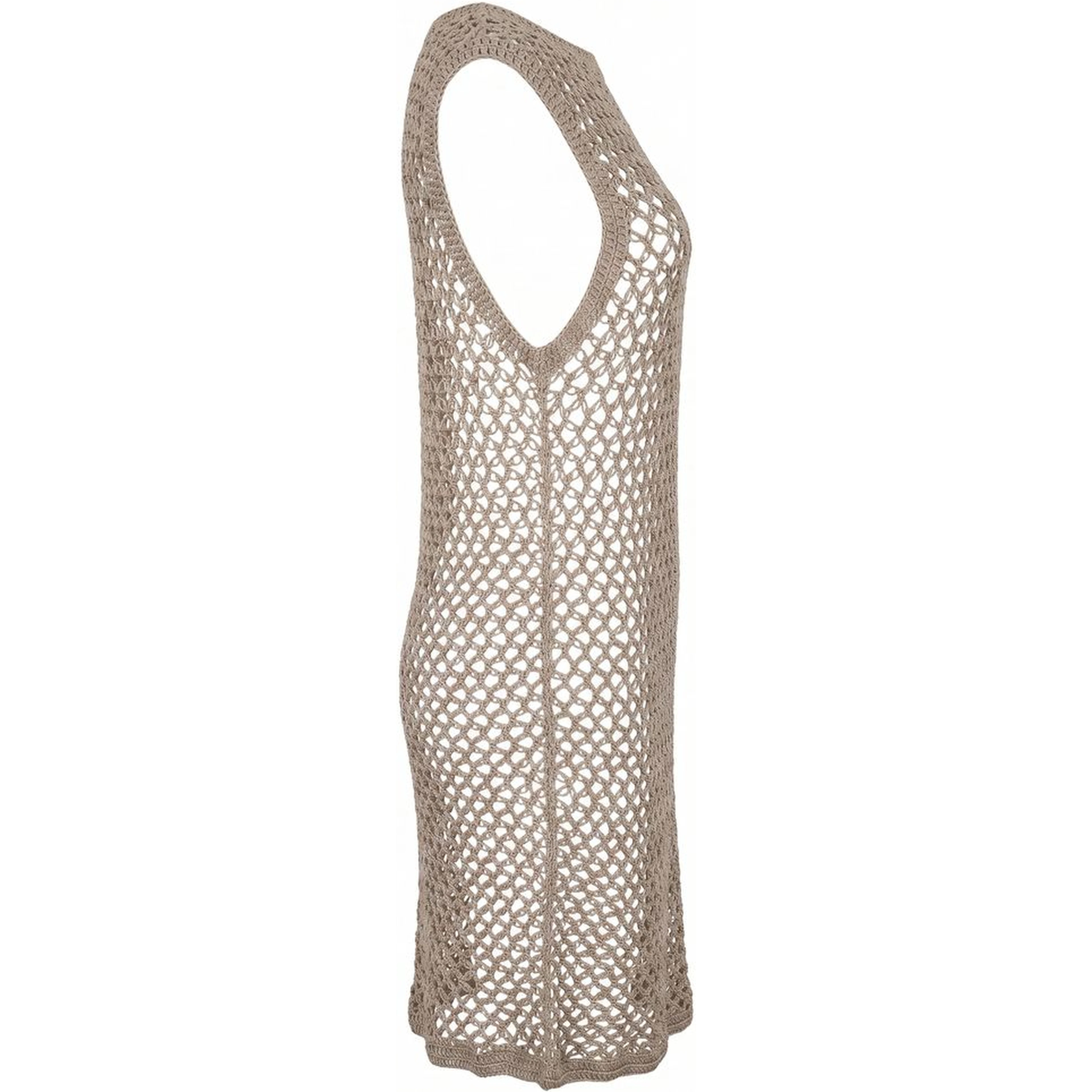 Beige Cotton Women Dress