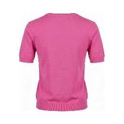 Pink Cotton Women Sweater