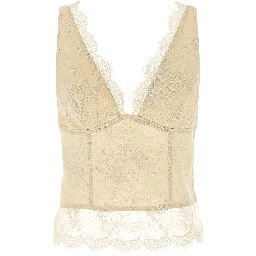 Beige Linen Tank Tops