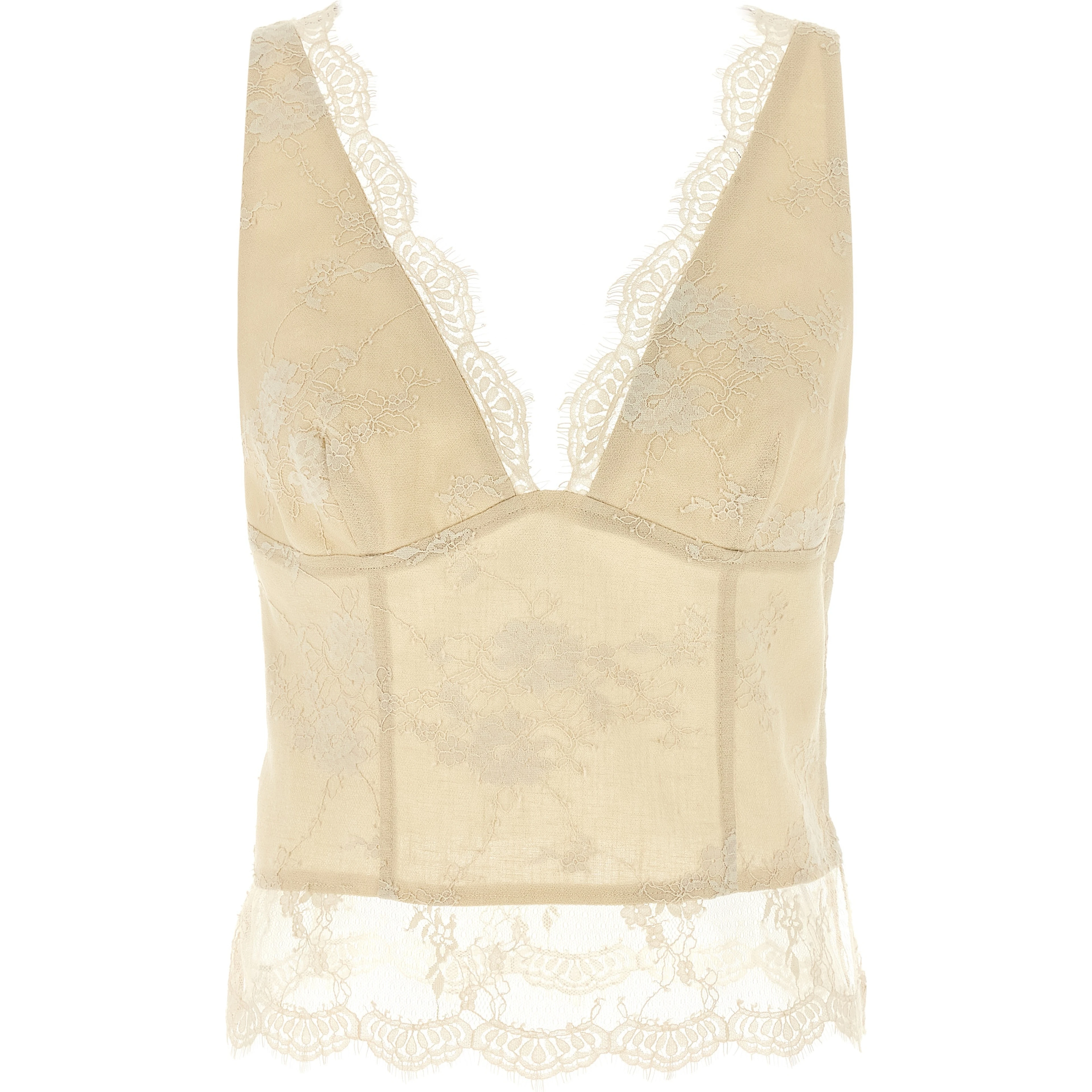 Beige Linen Tank Tops