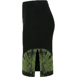 Green Cotton Women Skirt