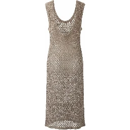 Beige Cotton Women Dress
