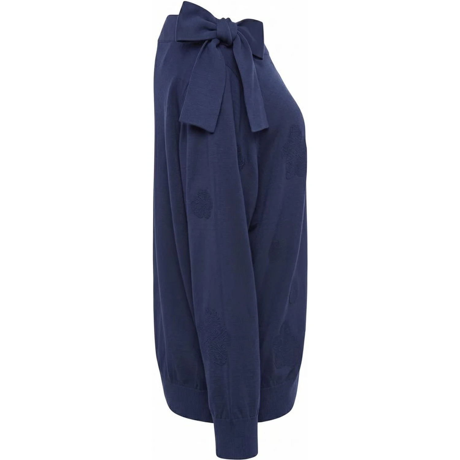 Blue Cotton Women Sweater