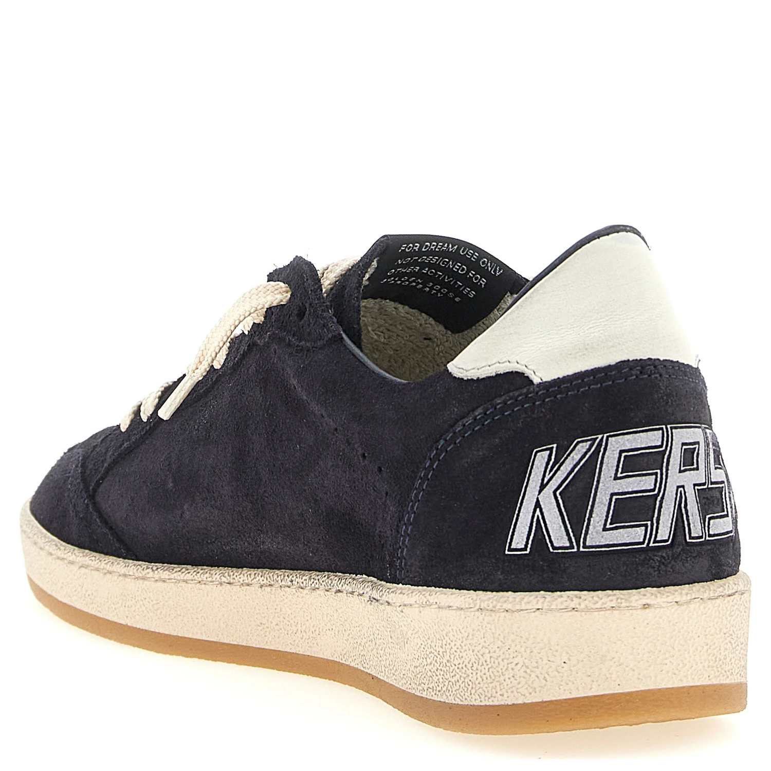Blue Cowhide Low Top Sneakers