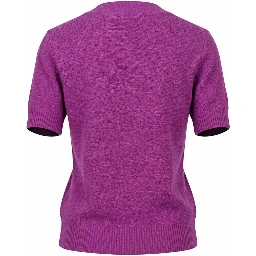 Purple Silk Blend Women Sweater