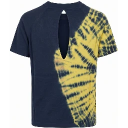 Blue Cotton Women T-Shirt