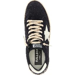 Blue Cowhide Low Top Sneakers