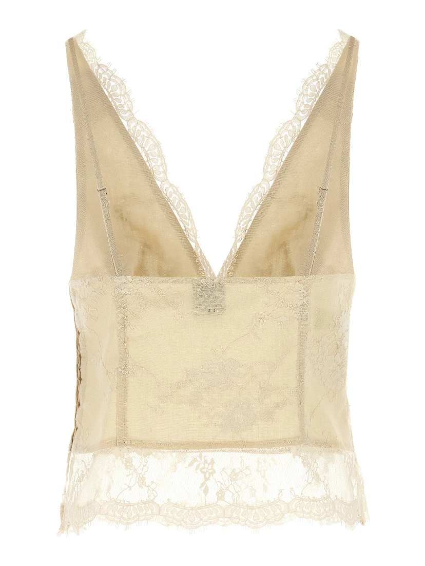 Beige Linen Tank Tops