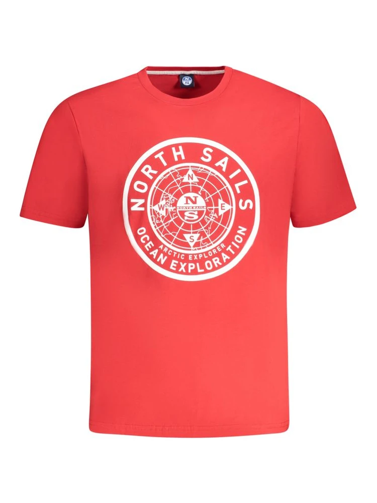 Red Cotton Men T-Shirt