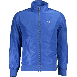 Blu Polyester Men's Jacket