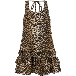 Brown Organic Cotton Short Dress
