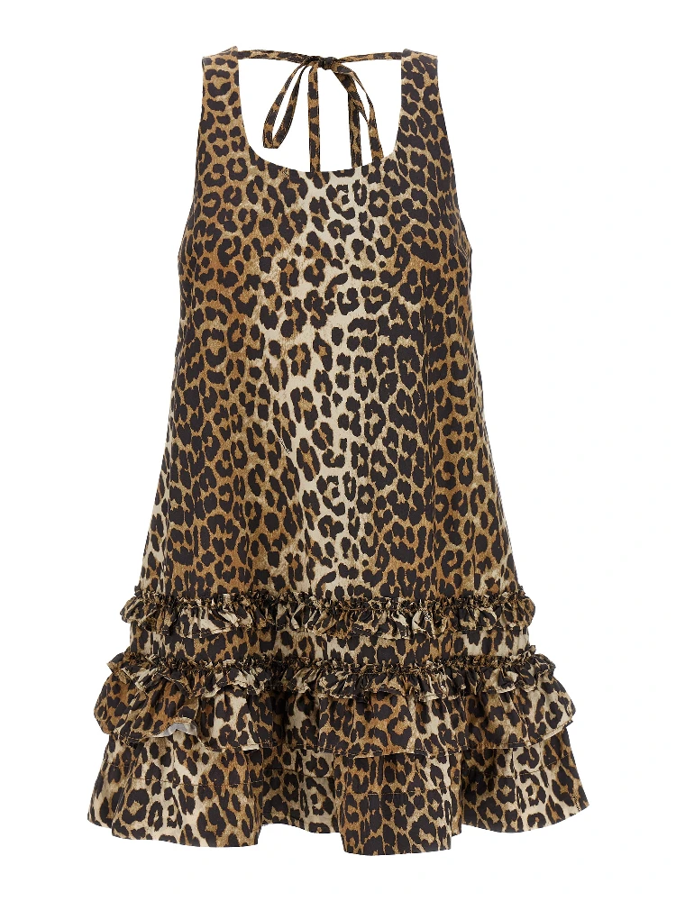 Brown Organic Cotton Short Dress