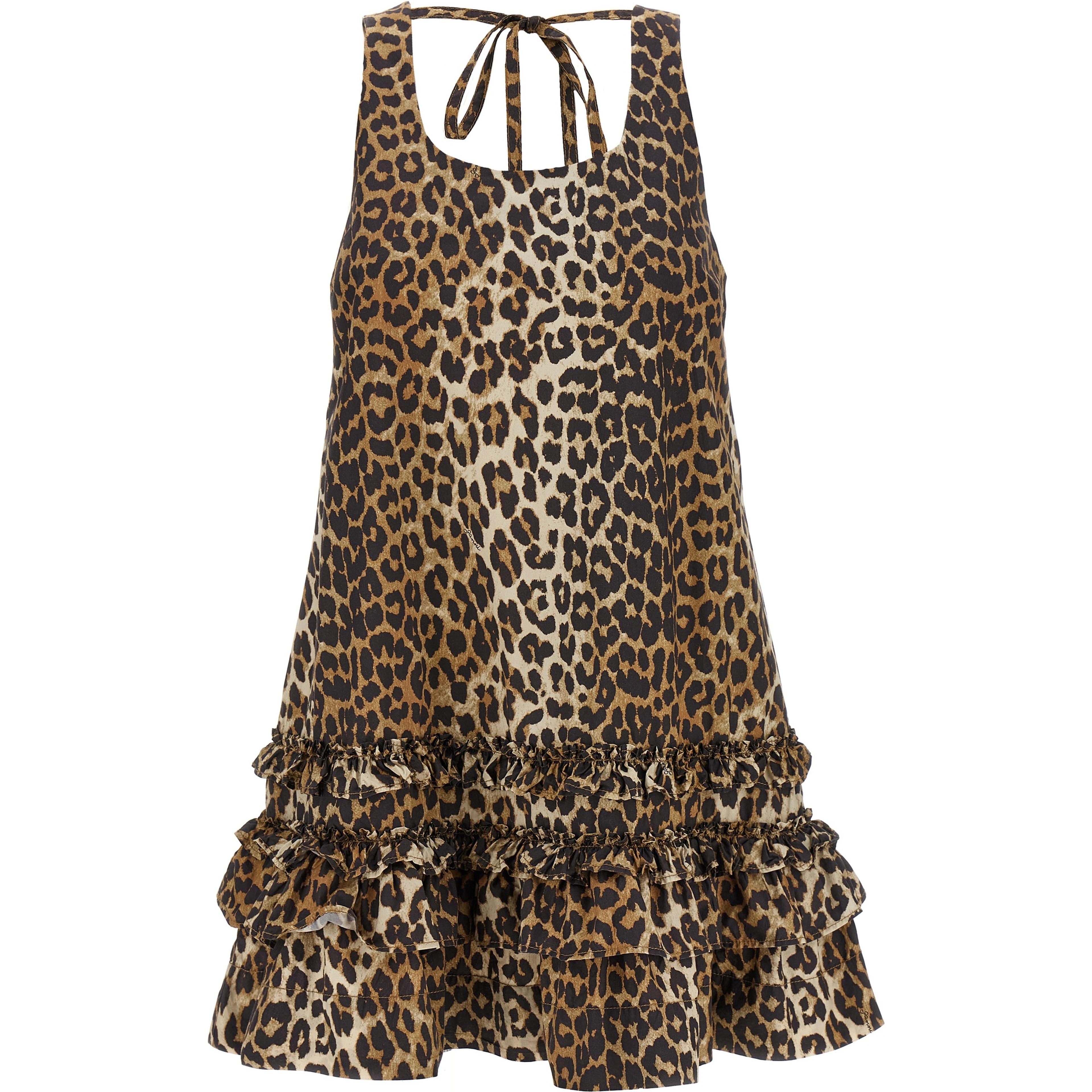 Brown Organic Cotton Short Dress