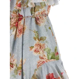 Multicolor Silk Long Dress