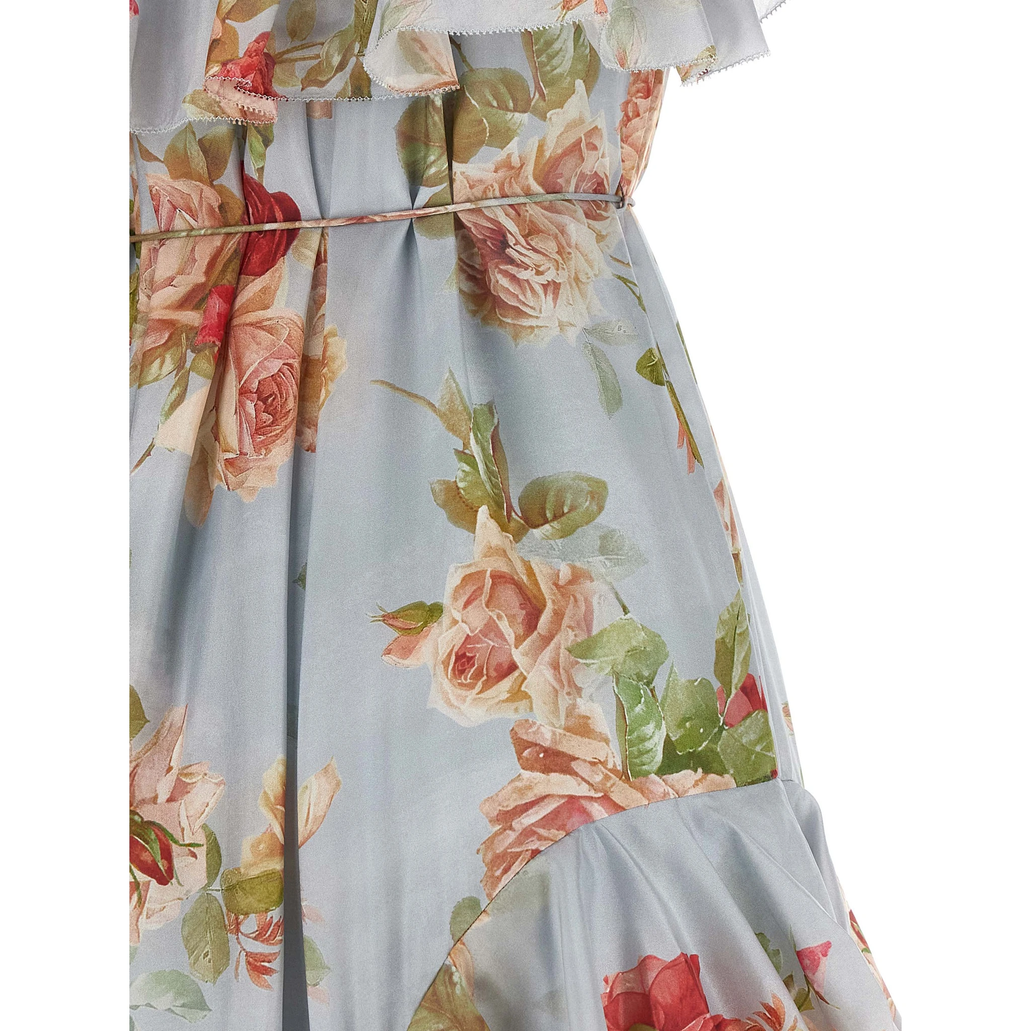 Multicolor Silk Long Dress