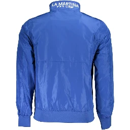 Blu Polyester Men's Jacket