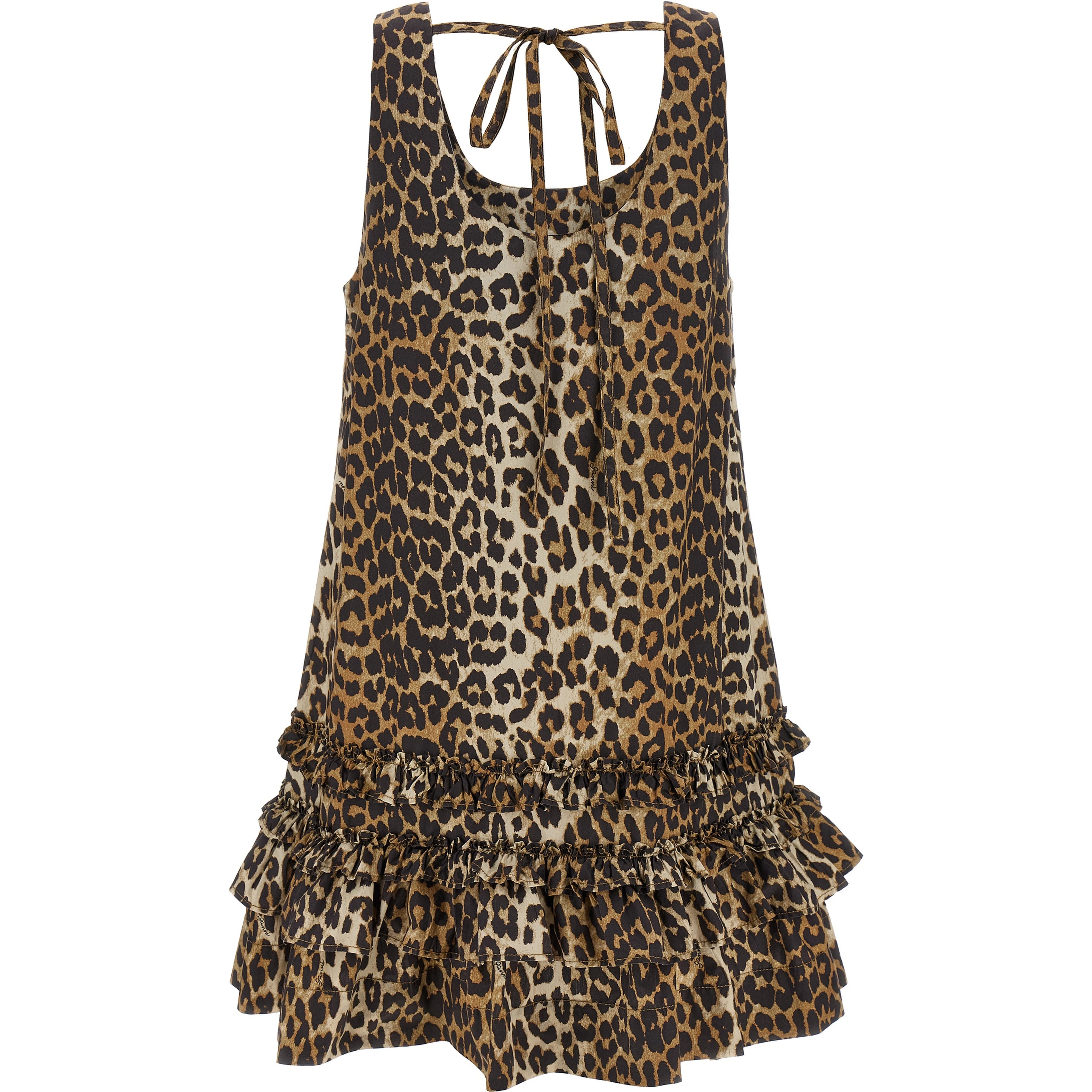 Brown Organic Cotton Short Dress