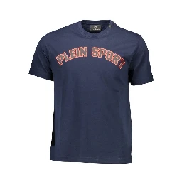 Blue Cotton Men's T-Shirt