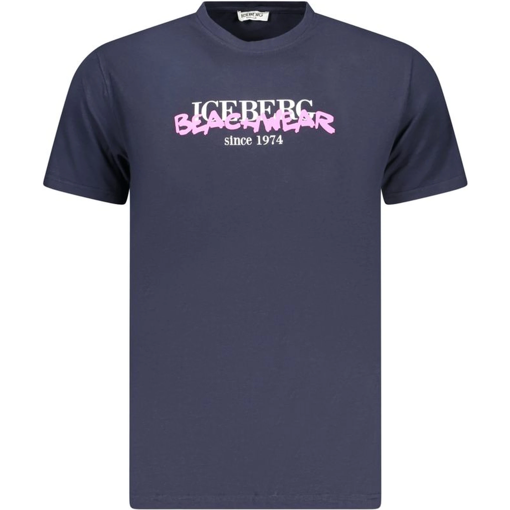 Neon Blue Cotton Mens T-Shirt