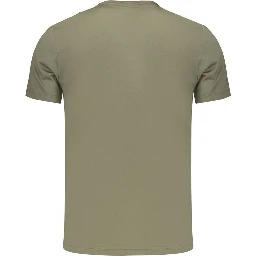 Green Cotton Men's T-Shirt