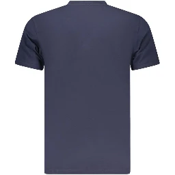 Neon Blue Cotton Mens T-Shirt