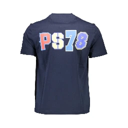 Blue Cotton Men's T-Shirt